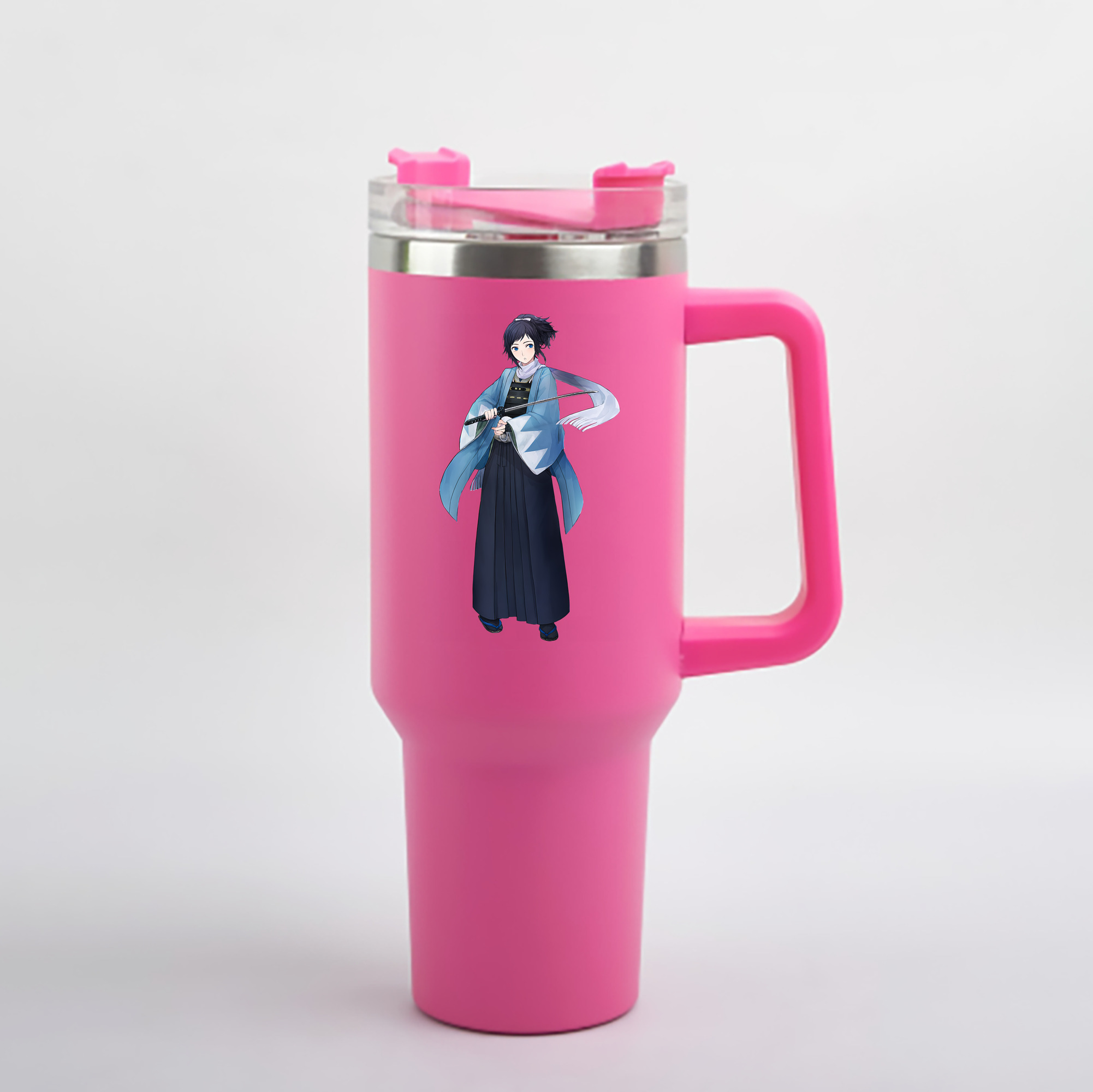 （画像用） 刀剣乱舞 Touken Ranbu 1200mL車用タンブラー - クリスタルステッカー（プラスチックストロー付き）